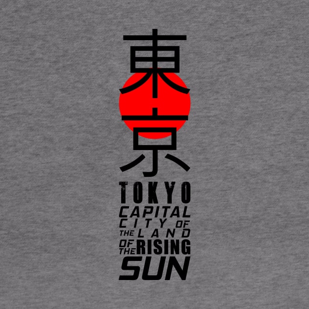 Japan Tokyo Land Of The Rising Sun - Japanese Kanji by ChrisWilson